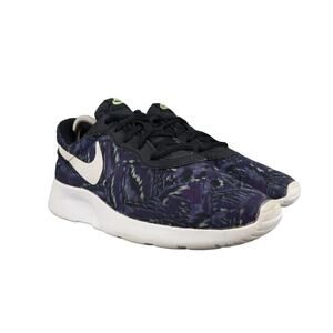 Nike Shoes Womens 8.5 Sneakers Tanjun Print Athletic Trainer Casual Running Blue